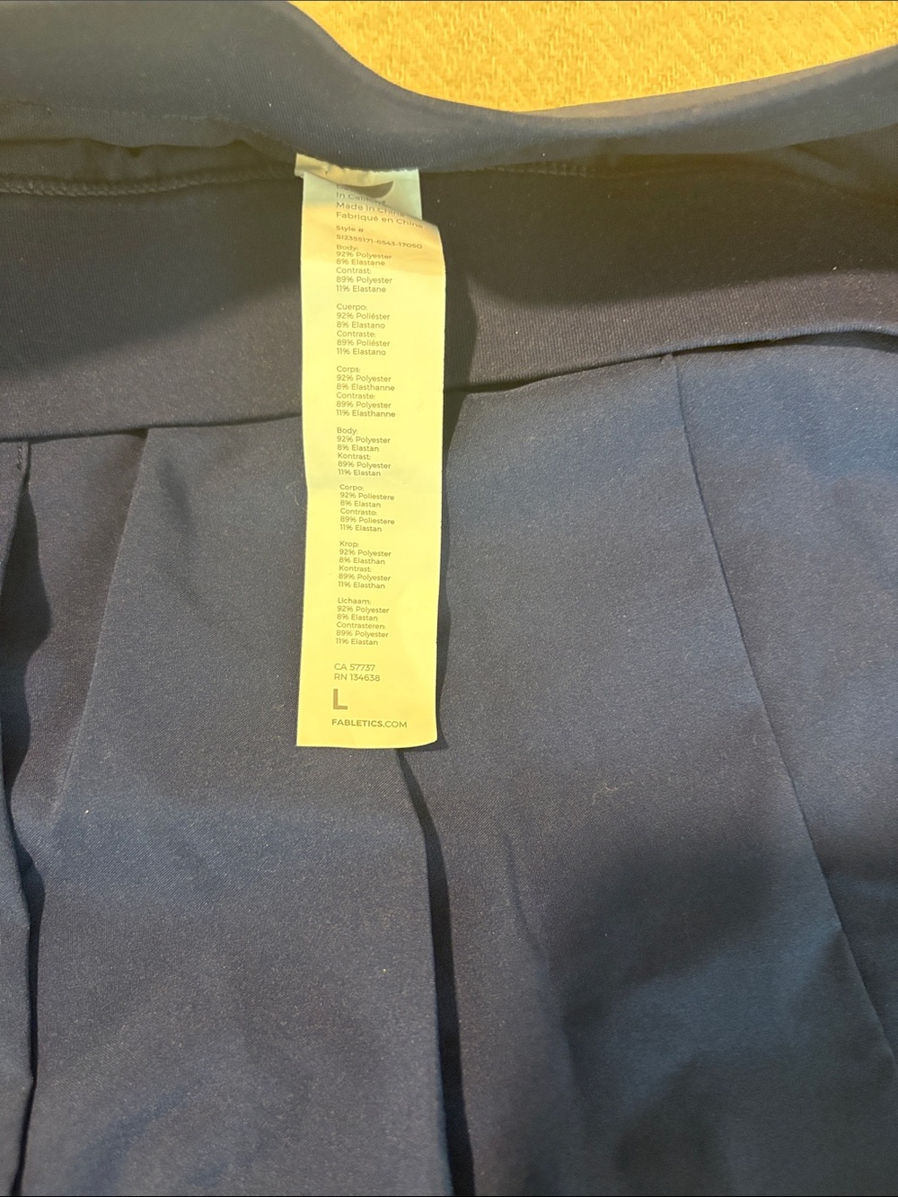Fabletics Navy Pleated Athletic Skort - Picture 4 of 4